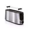 ALPINA ALP-SI-47351 2-slot toaster, 1000 W, zilver RVS, 6 bruiningsstanden, ontdooien, opwarmen, hoge lift, uitneembare kruimellade