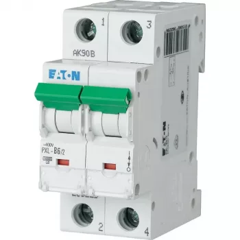 Eaton PXL-C6/2 installatieautomaat (MCB), 2-polig, 6 A, C-karakteristiek, 6 kA, 230/400 V AC 236278