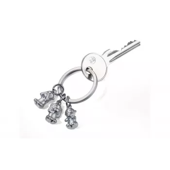 Troika KR17-18/MA zilveren sleutelhanger van gegoten aluminium met figuur