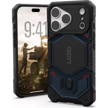 UAG Urban Armor Gear Monarch Pro MagSafe hoes voor Apple iPhone 18 Pro/17 Pro – Kevlar Mallard Blue 114569113955
