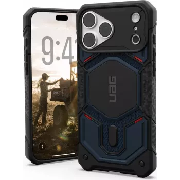 UAG Urban Armor Gear Monarch Pro MagSafe hoes voor Apple iPhone 18 Pro Max/17 Pro Max - Kevlar Mallard (blauw) 114568113955