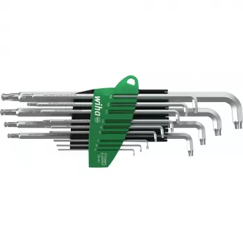 Wiha 366BETSZ13TS Torx kogelkop inbussleutelset, 13-delig, titanium grijs, ErgoStar houder 40979