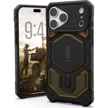 UAG Monarch Pro MagSafe Hoesje voor Apple iPhone 18 Pro Max / 17 Pro Max, Kevlar Element Green 11456811397B