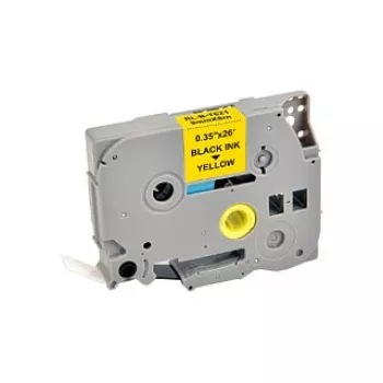 G&G 14976 compatibel labelband 9 mm x 8 m geel/zwart voor Brother TZe-621