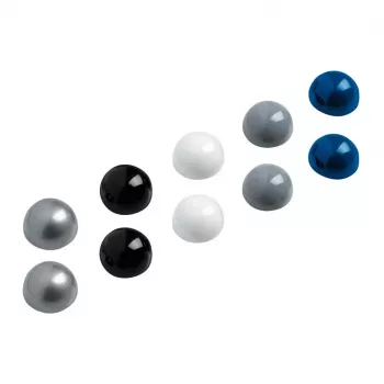 MAUL magneten Ø 3,0 x 1,9 mm, 10-delige set, zilver, zwart, wit, grijs, blauw