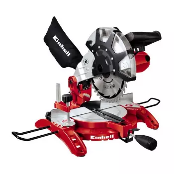 Einhell TC-MS 2513 L afkort- en trekzaag, 1600 W, 250 mm zaagblad, lasergeleiding, rood
