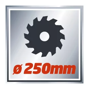 Einhell TC-MS 2513 L afkort- en trekzaag, 1600 W, 250 mm zaagblad, lasergeleiding, rood