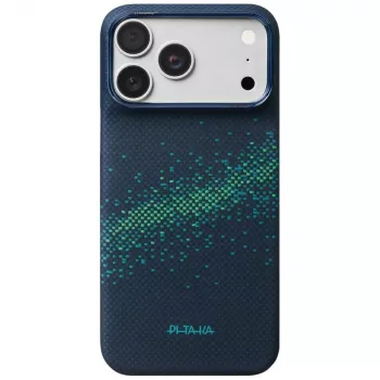 PITAKA Edge Milky Way Galaxy 2.0 hoesje voor iPhone 18 Pro Max / 17 Pro Max - Nearfield Blue