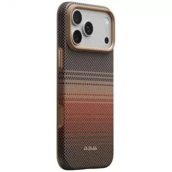 PITAKA Summa hoesje voor iPhone 18 Pro Max / 17 Pro Max – Sunset aramidevezel MagSafe telefoonhoesje