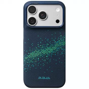 PITAKA Edge Milky Way Galaxy 2.0 hoesje voor iPhone 18 Pro / 17 Pro - Nearfield Blue
