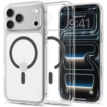 SPIGEN Ultra Hybrid MagSafe iPhone 17 Pro / 18 Pro transparant/graphiet