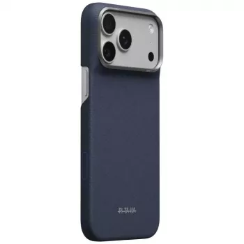 PITAKA Edge Case PTKWeaving-Sapphire MagSafe voor iPhone 18 Pro Max / 17 Pro Max blauw