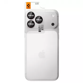 Spigen Optik Pro GLAS.tR EZ FIT camera-objectiefbescherming 2-pack voor iPhone 18 Pro/18 Pro Max – Dark Cherry