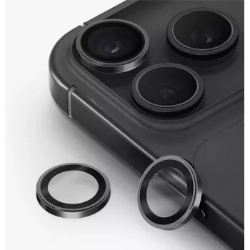 UNIQ Optix Prime camera-objectiefbescherming voor iPhone 18 Pro / 18 Pro Max – grafiet met applicator