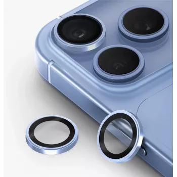 UNIQ Optix Prime camera-objectiefbescherming voor iPhone 18 Pro / iPhone 18 Pro Max – Glacier Chrome met applicator