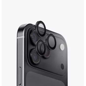 UNIQ Optix Aluguard (DX2) camera-objectiefbescherming voor iPhone 18 Pro / iPhone 18 Pro Max – blauw met applicator