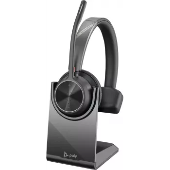 HP Poly Voyager 4300 UC Series 4310 draadloze on-ear headset met USB-C-adapter en standaard, Zoom-gecertificeerd 218474-01