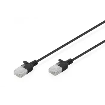 DIGITUS slimme Cat6 U/UTP patchkabel RJ45, 0,3 m, zwart, LSZH