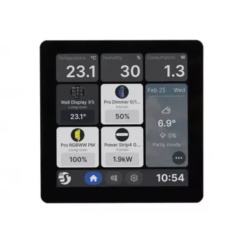 Shelly Wall Display X1i zwart touch-bedieningspaneel