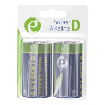 Gembird LR20 alkalinebatterij (type D), 1,5V, 2 stuks