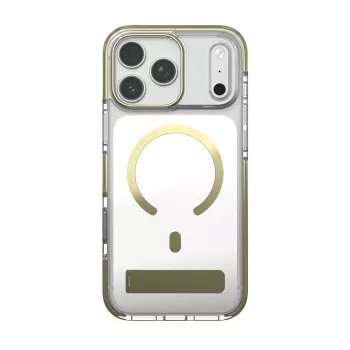 Zagg Santa Cruz Snap Metallic hoes met standaard voor iPhone 18 Pro Max / 17 Pro Max, goud