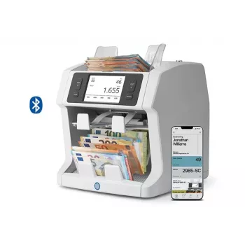 Safescan 2985-SC bankbiljetteller, 2 vakken, 7-voudige verificatie