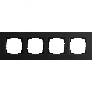 Gira afdekraam 4-voudig, aluminium zwart (0214126)