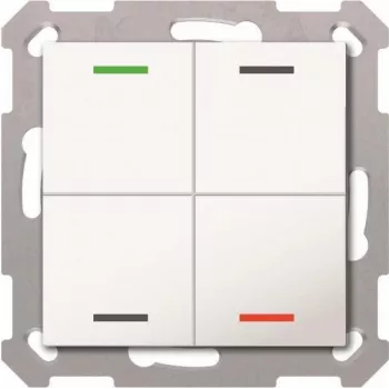 MDT TAL-5504002.02S KNX schakelaar Light55 4-voudig RGBW zuiver wit glanzend neutraal