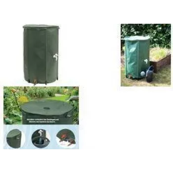EDA RÉCUP'O opvouwbare regenton kit, 500 l, diameter 800 mm, groen, UV-bestendig (010983 V.CA)