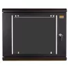 IT-BUDGET TAUNUS 19 inch netwerkkast, 12U, 600 mm diep, glazen deur, afsluitbaar, zwart