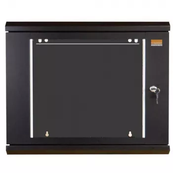 IT-BUDGET TAUNUS 19 inch netwerkkast, 12U, 600 mm diep, glazen deur, afsluitbaar, zwart