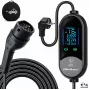 Qoltec mobiele EV-oplader 2-in-1, Type 2, 3,5 kW, 230 V, Schuko 16 A, LED, 5 m (53182)