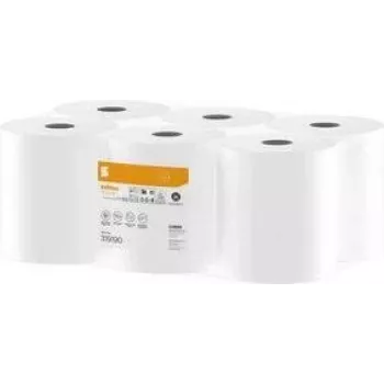 Satino by Wepa HiCycle handdoekrol, 2-laags, 138 m, 100% recycling, hoogwit, wafelstructuur, 6-pack (319190)