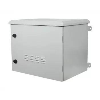 Allnet SO serie 19 inch 12U IP55 wandbehuizing, 638 mm diep, met 4-voudige ventilatoreenheid, lichtgrijs (ALL-SO03-6612-G-DGRAUV2)