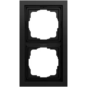 GIRA 021274 afdekraam 2-voudig, Gira F200, zwart