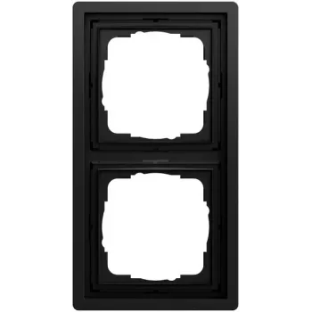 Gira 0212174 afdekraam 2-voudig, Gira F100, zwart (gelakt)