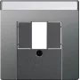Gira afdekking BSF TAE/USB, edelstaal, 0876600