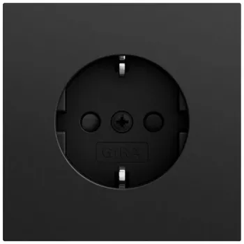 Gira System 70 SCHUKO-stopcontact SP, zwart, 445374
