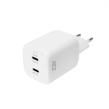 ACT USB-C oplader 100W 2-poorts met Power Delivery 3.2, PPS, AVS, QuickCharge en GaNFast