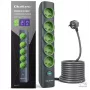 Qoltec stekkerdoos met verlichte schakelaar, 5 Schuko-stopcontacten, 1,8 m