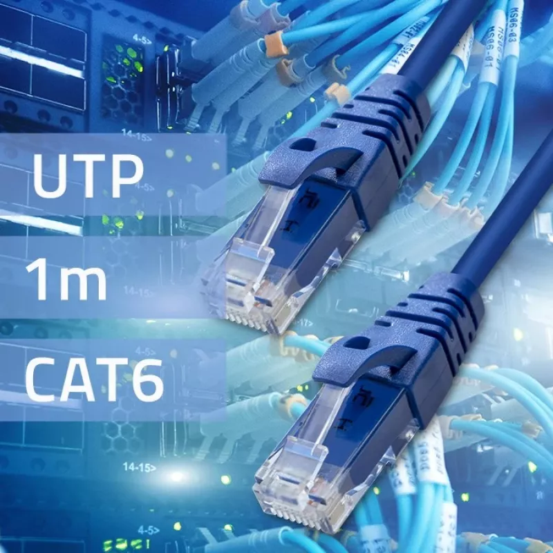 Qoltec Cat6 U/UTP patchkabel RJ45, 1 m, goud
