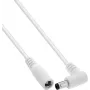 InLine® DC-verlengkabel, haakse stekker, 5,5 x 2,5 mm, wit, 0,5 m