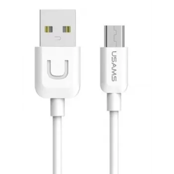 USAMS US-SJ098 U-Turn Micro-USB naar USB data- en snellaadkabel, 2 A, 1 m, wit