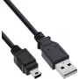 InLine USB 2.0 kabel USB-A naar Mini-USB, 1 m, zwart
