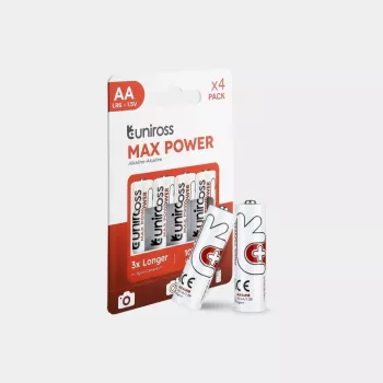 Uniross Max Power batterijen AA / LR6 2900mAh, 4 stuks