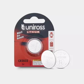 Uniross lithium CR2032 knoopcelbatterij, 1 stuk