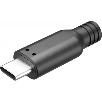 Goobay USB-C stekker, soldeerversie, zwart - 15 W, 3 A