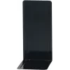 WEDO registratuursteun (B)140 x (D)120 x (H)240 mm, zwart van metaal, kunststof gecoat - 2 stuks