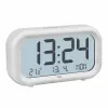 TFA Dostmann 60.2052.02 quartzwekker wit 2 wektijden groot display, extra luid weksignaal
