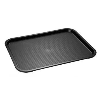 APS fastfoodplateau 350 x 270 mm, hoogte 20 mm, polypropyleen, zwart (531)
